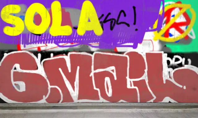 Graffiti artwork by SOLAR
