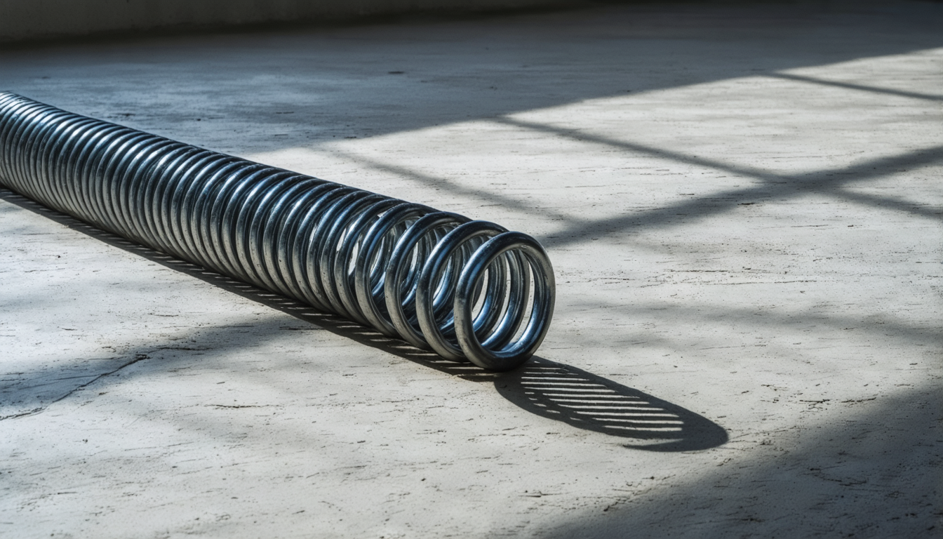 A coiled spring on cold concrete, loaded by something it never chose, pushing back without asking permission.