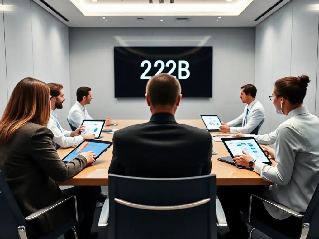 Деловая встреча в корпоративном стиле для обсуждения B2B сделок