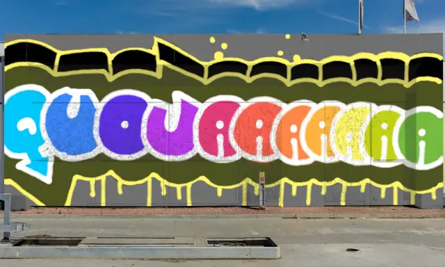 Graffiti artwork by Quiltoe