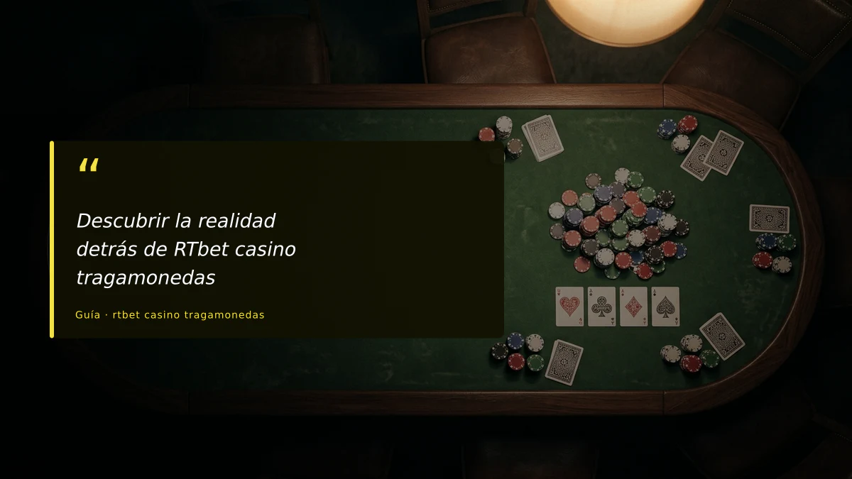 Descubrir la realidad detrás de RTbet casino tragamonedas