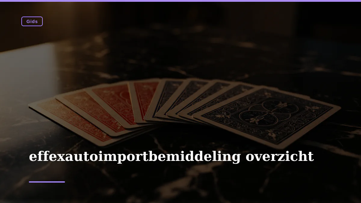 effexautoimportbemiddeling overzicht