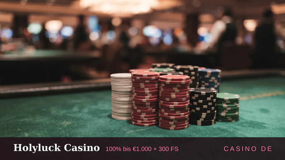 Holyluck Casino — Willkommensbonus 100% bis €1.000 + 300 FS, Zahlungen: Visa, Mastercard, Sofort, Apple Pay, Google Pay