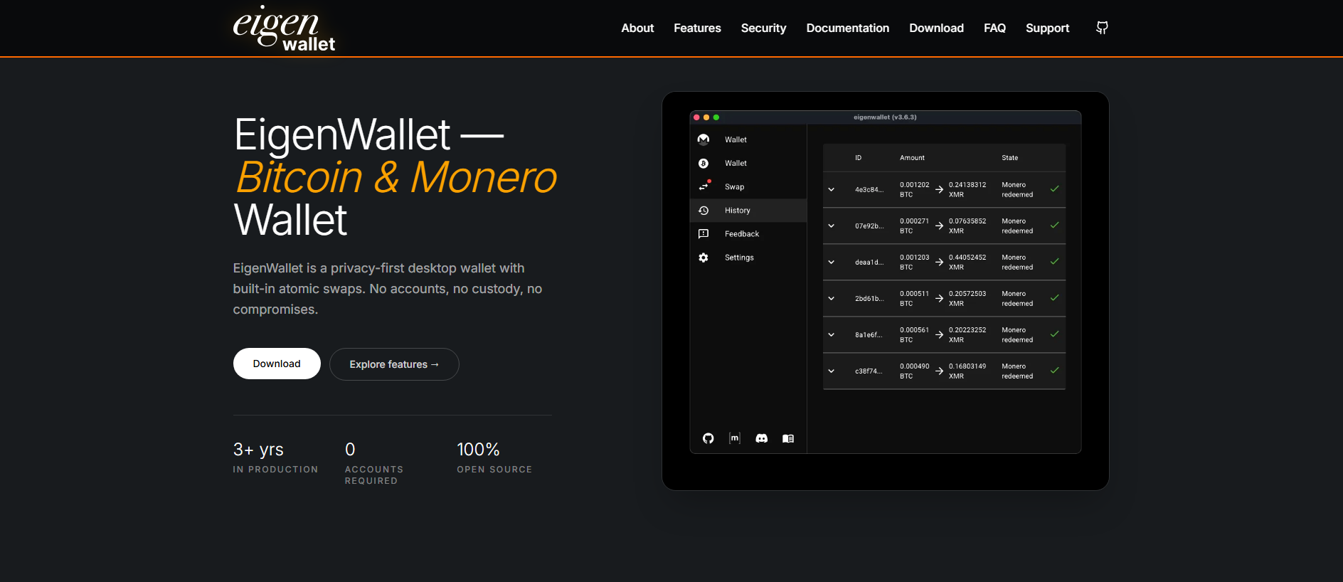 Stored capture of eigen-wallet.com