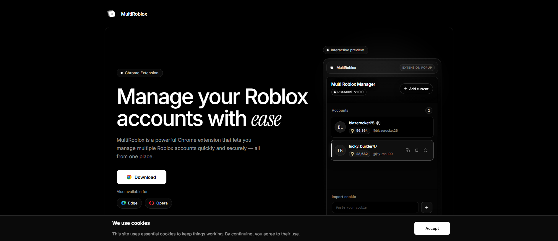 Screenshot of rbxmulti.app