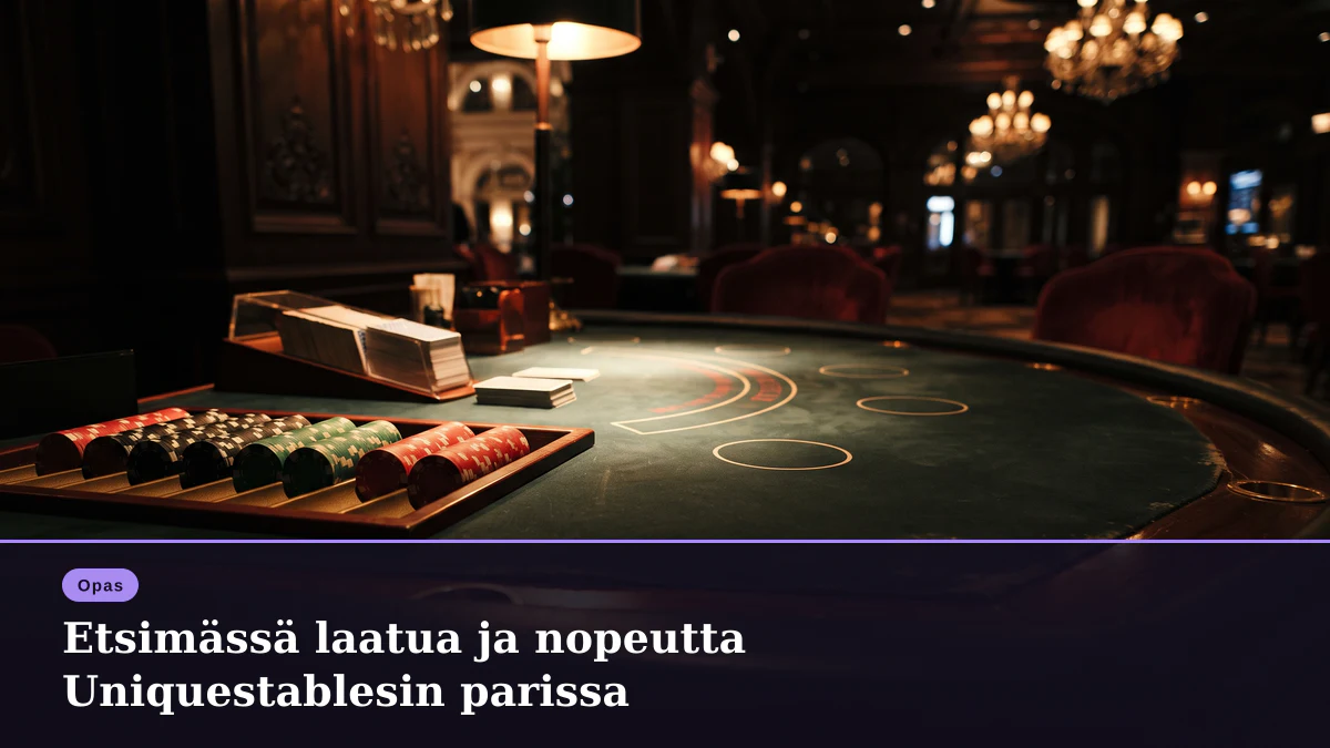 Etsimässä laatua ja nopeutta Uniquestablesin parissa