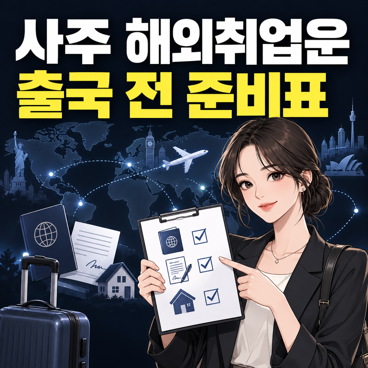 해외취업 전 채용계약·취업비자·정착비를 확인하는 서윤사주 웹툰 여성 대표 이미지
