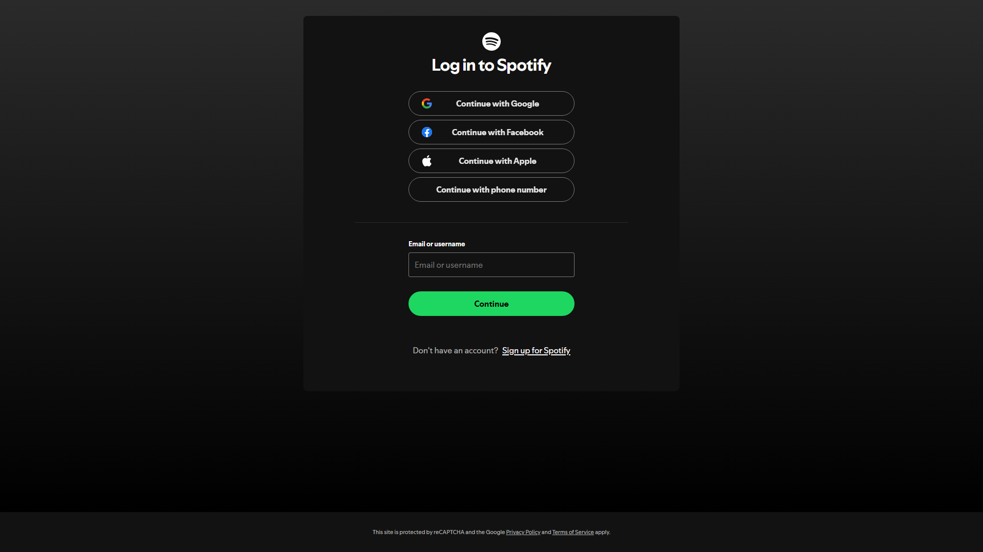 Forensic screenshot of spotify.servernotification.events showing the phishing page layout