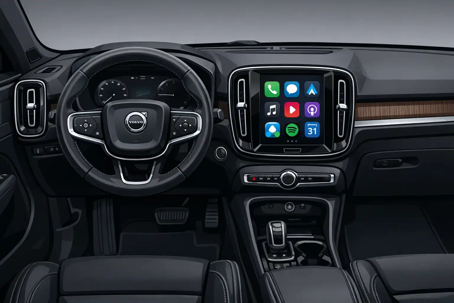 Intérieur Volvo XC40 2018 avec écran Sensus 9 pouces