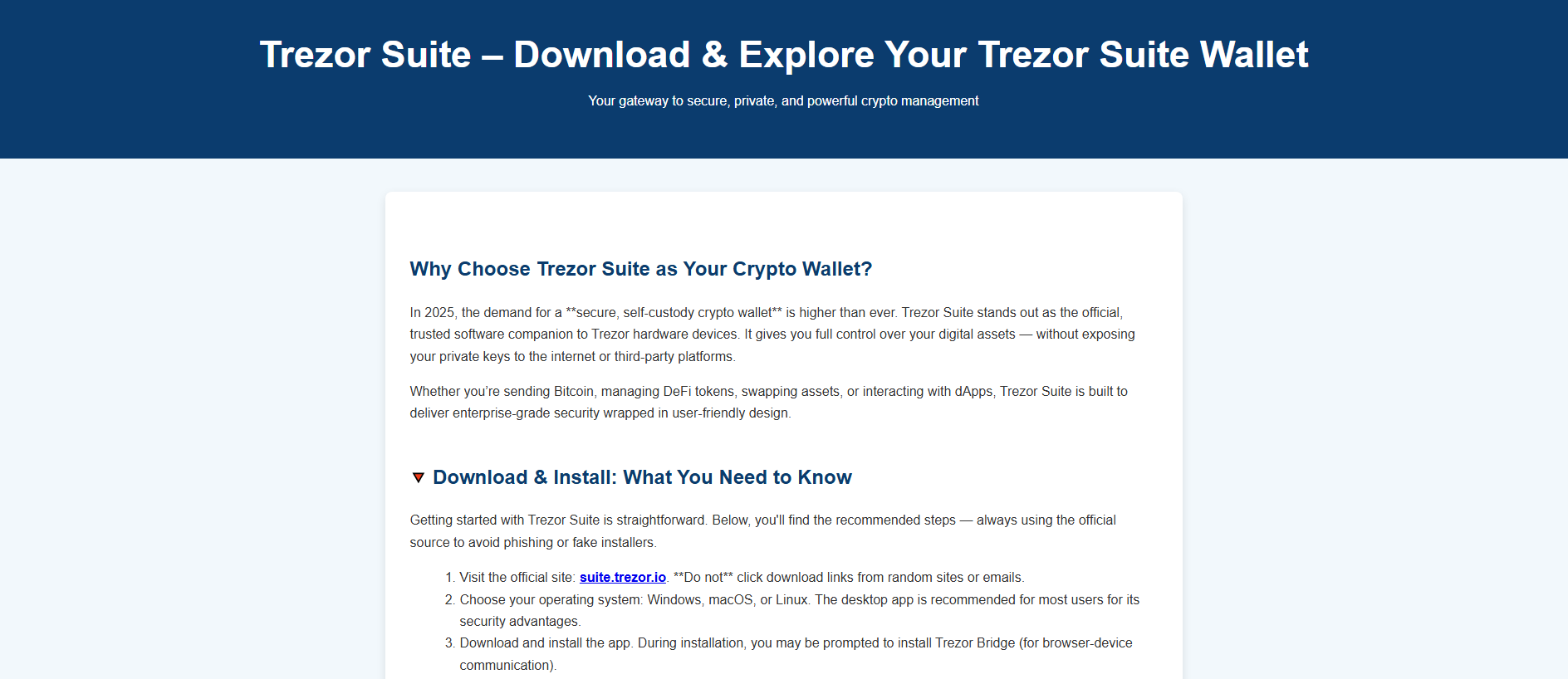 Stored capture of download-trezar.pages.dev