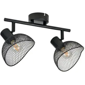 Spot Iris en métal filaire – 2 lumières