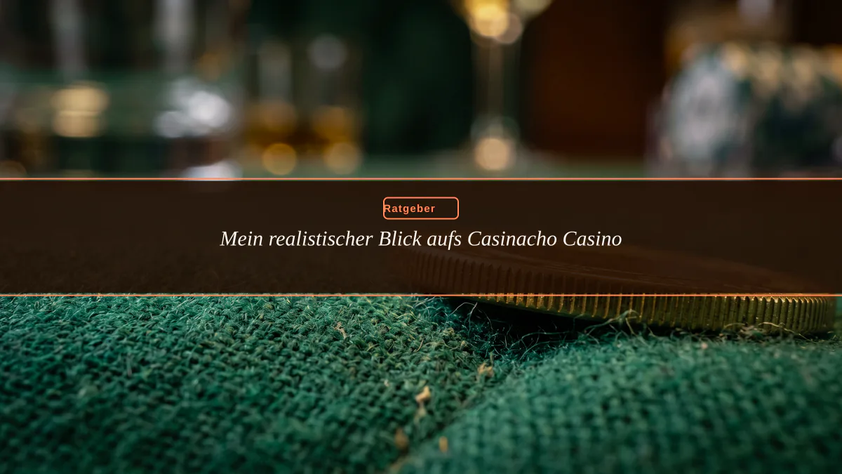 Mein realistischer Blick aufs Casinacho Casino