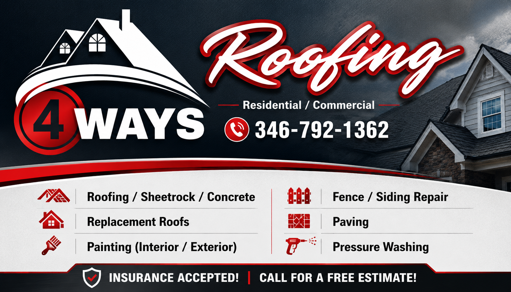Professional Roofing Services Advertisement