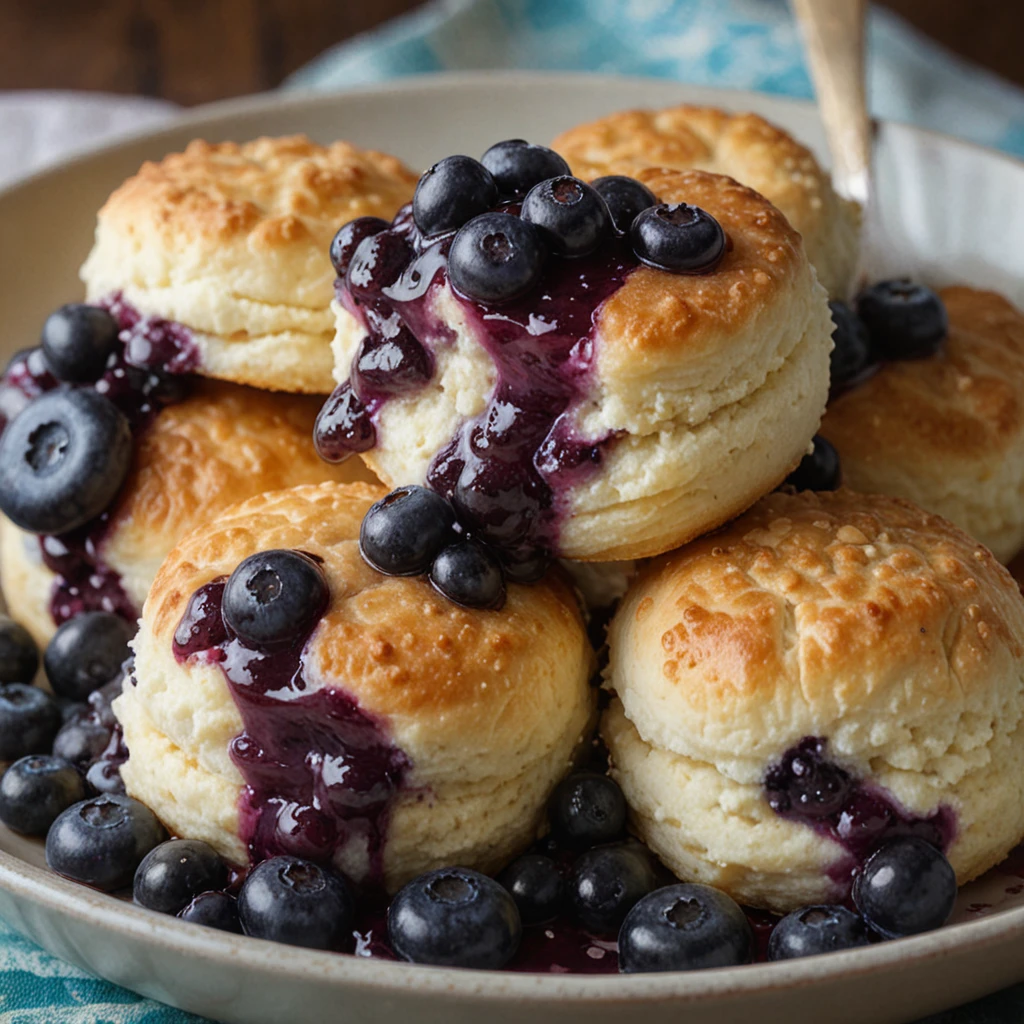Blueberry Butter Swim Biscuits