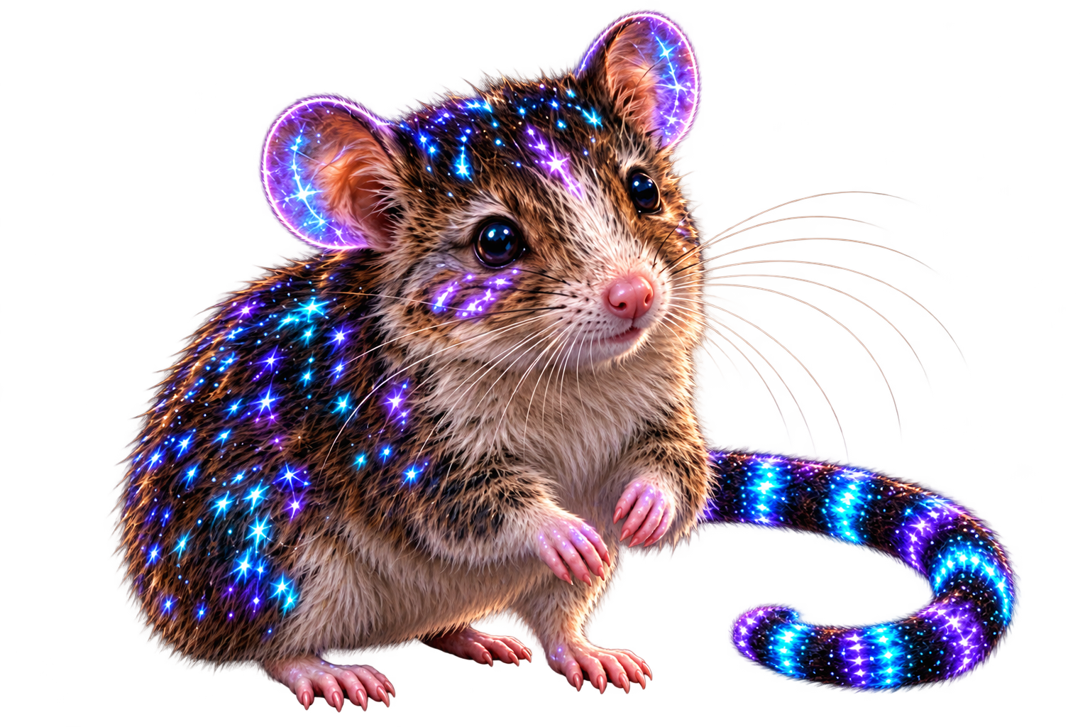 Spark, Laina Wreckstörm’s mosaic-tailed rat companion