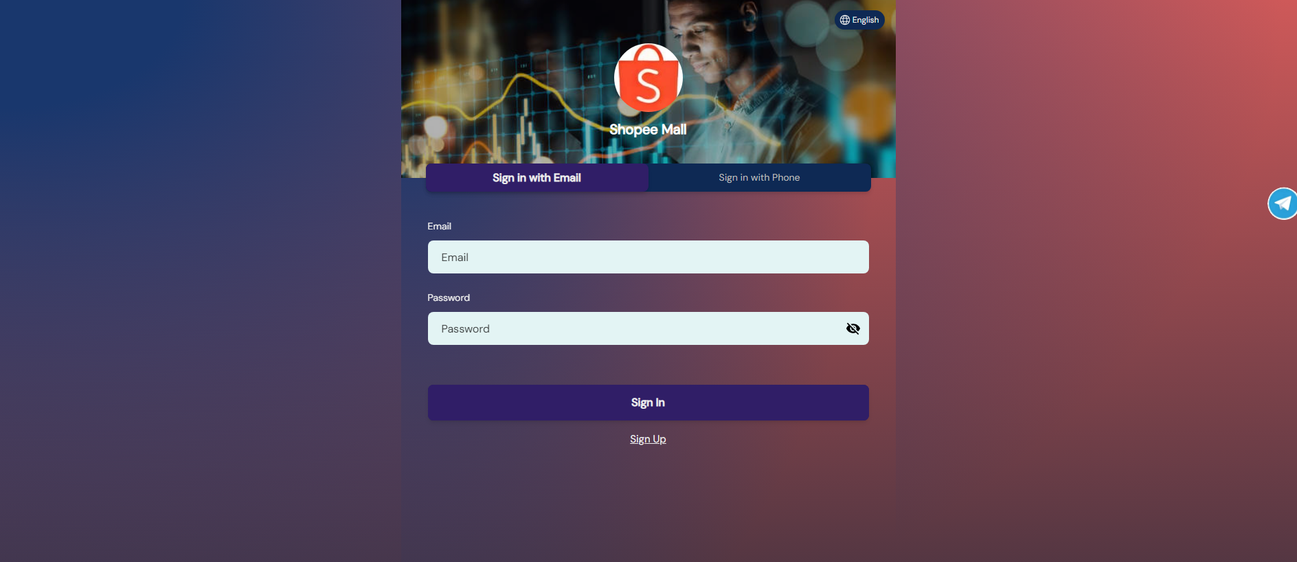 Forensic screenshot of hashopee.com showing the phishing page layout