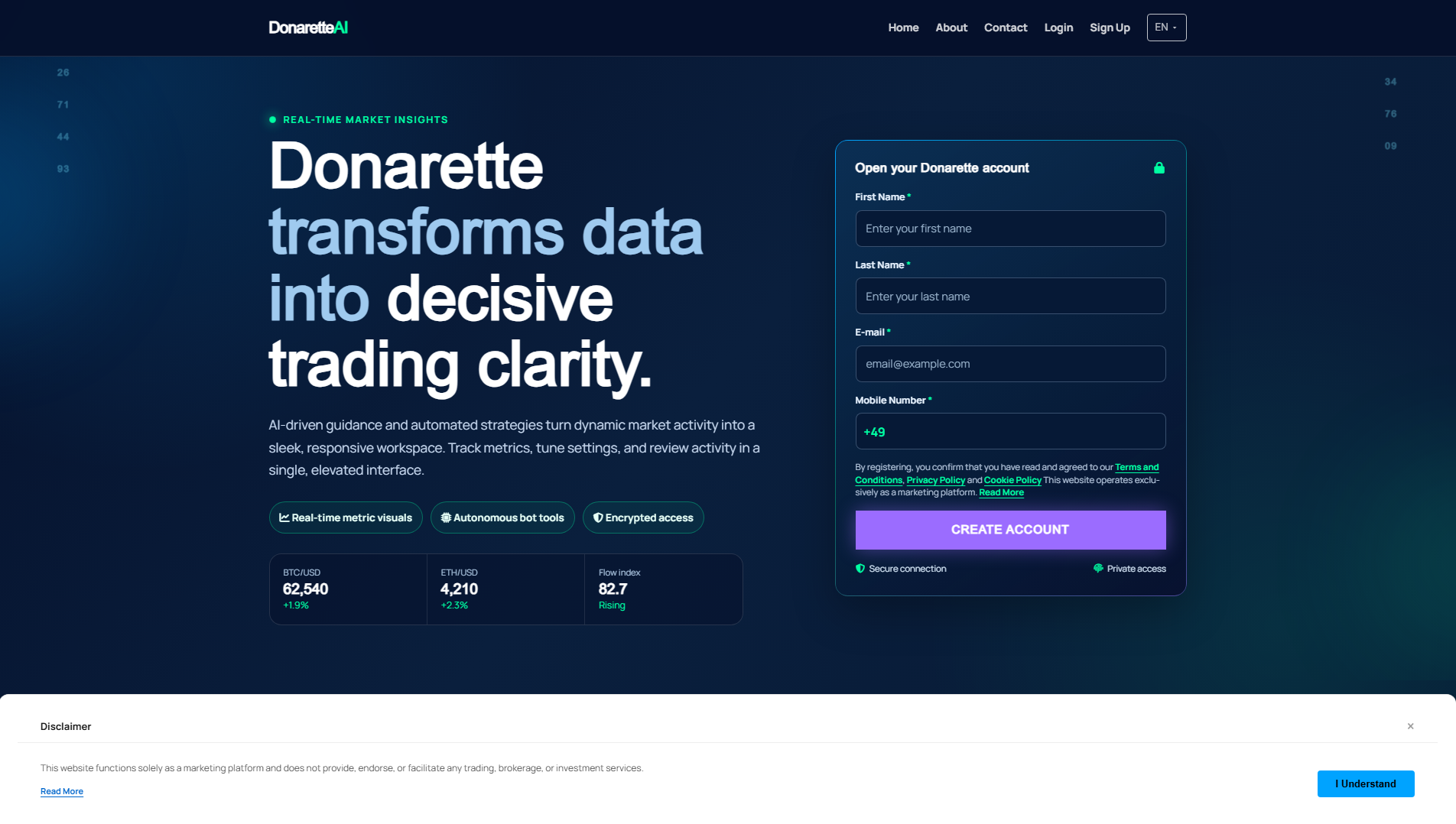Stored capture of donarettesolution.com