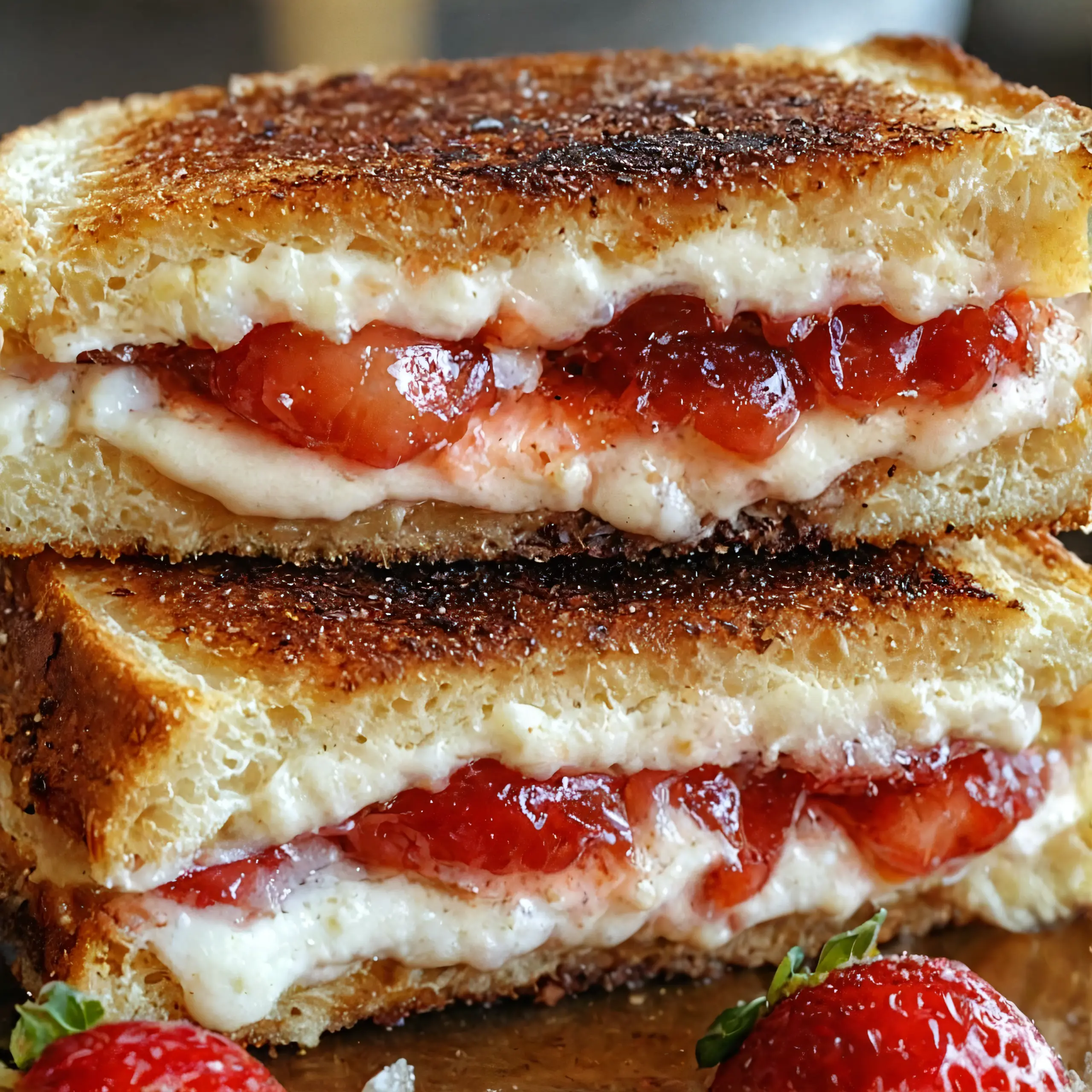 Leckere frittierte Erdbeer‑Cheesecake‑Sandwiches
