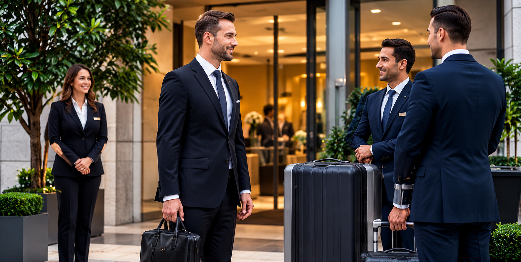 VIP gasten worden ontvangen door een chauffeur