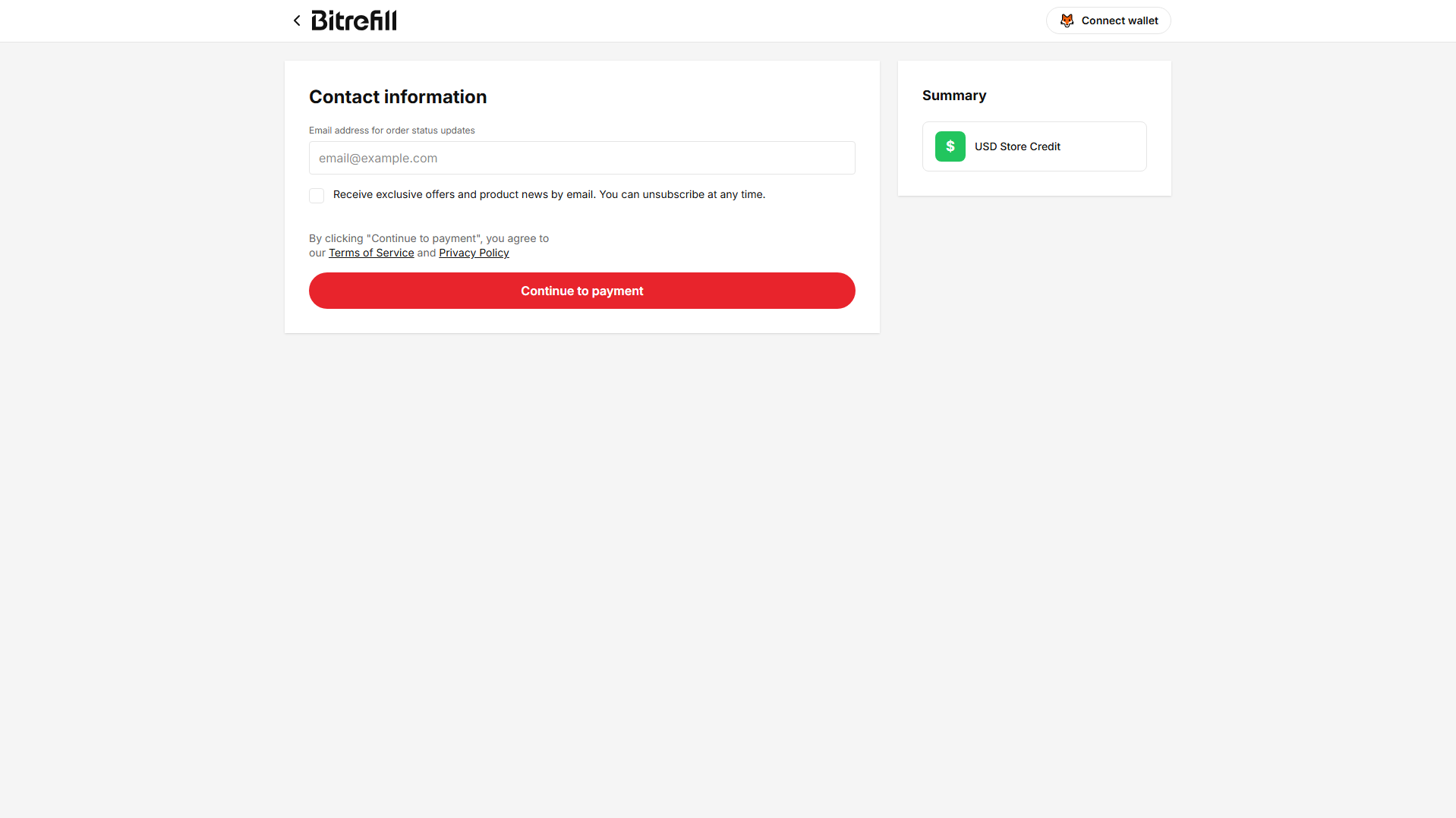 Screenshot of bitrefill-payment.com