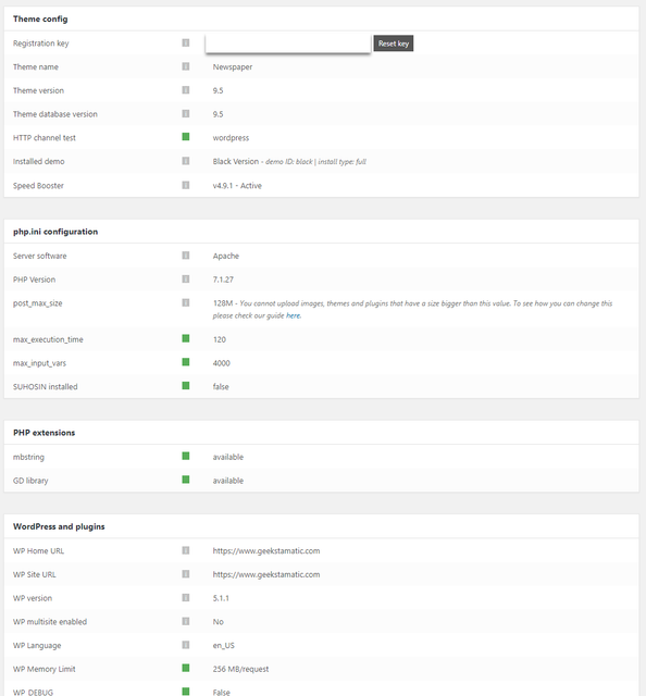 System Status