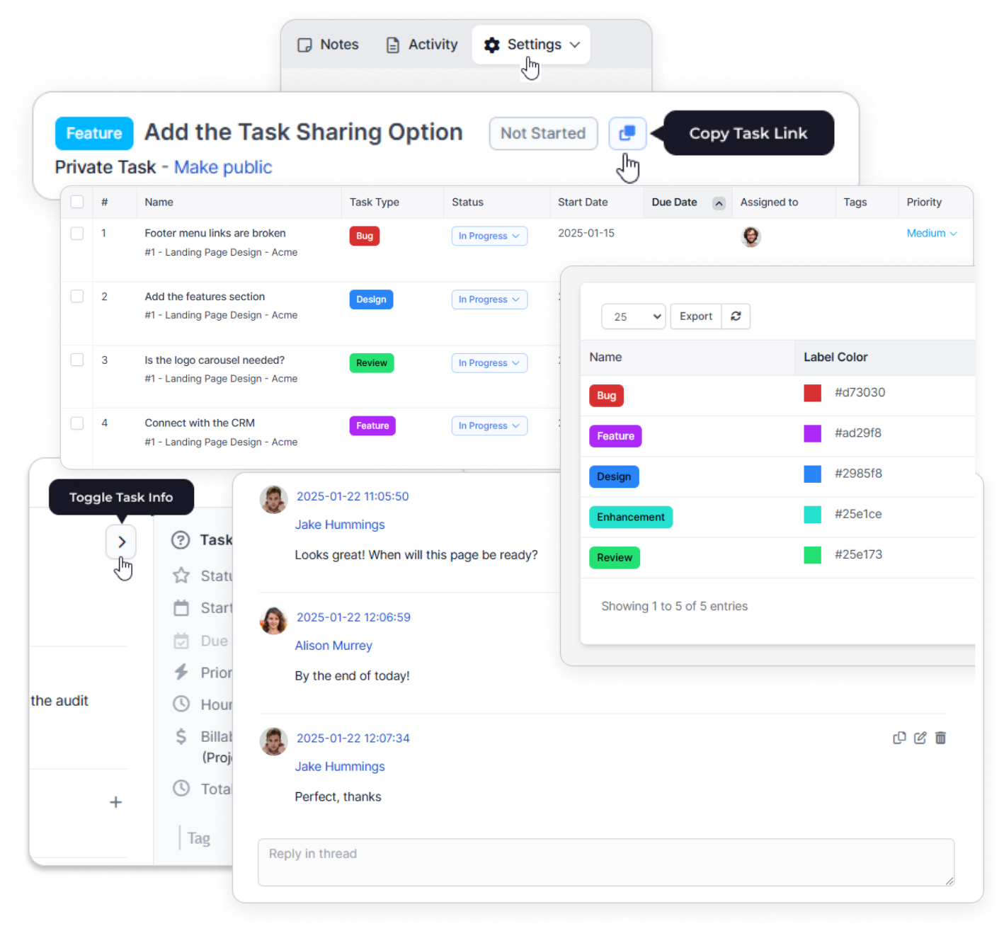 Project Management Enhancements Module for Perfex CRM