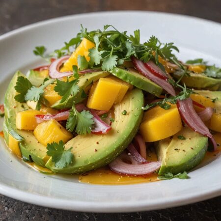 Avocado Mango Salad with Zesty Lime Dressing