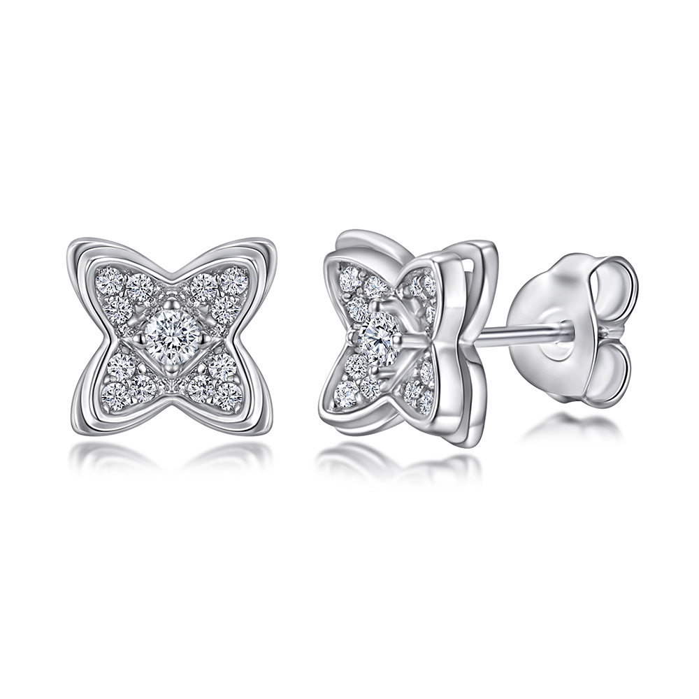 Four-Petal Clover Studs