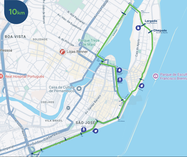Percurso 10K