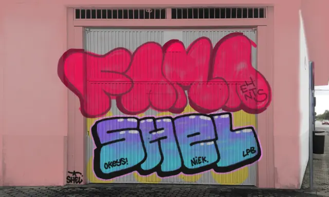 Graffiti artwork by Shel