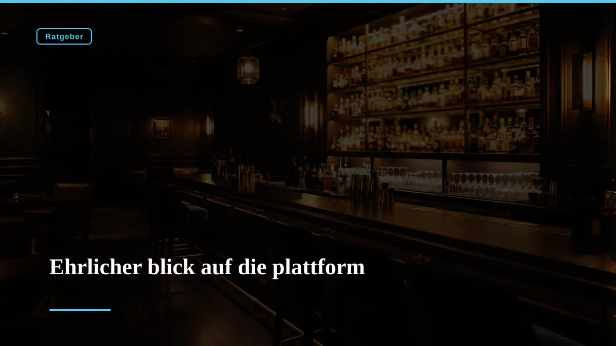 Ehrlicher blick auf die plattform