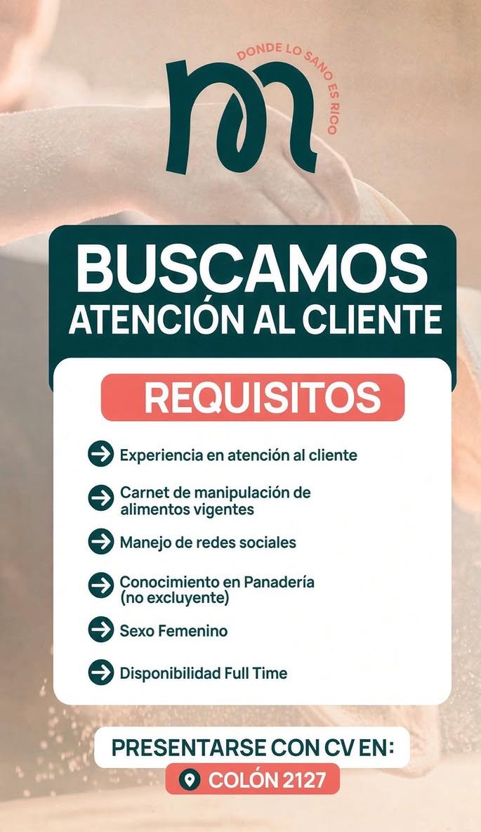 Se busca Atención al Cliente en Posadas