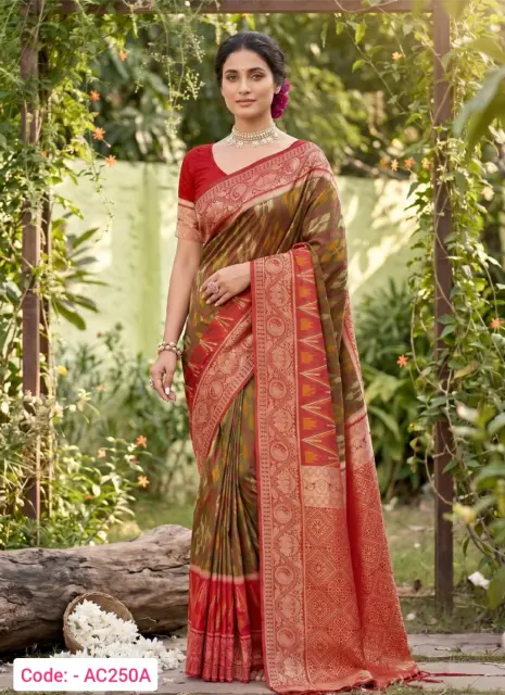 Beige color Traditional Wear silk saree