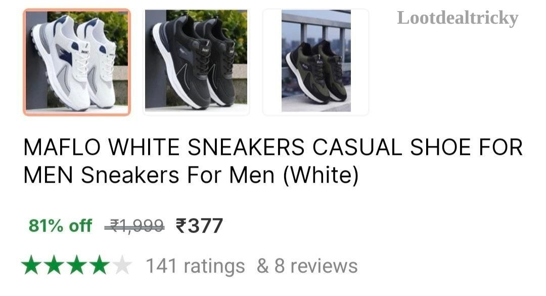 Sneakers For Men – Just ₹377 | Limited Time Loot Offer