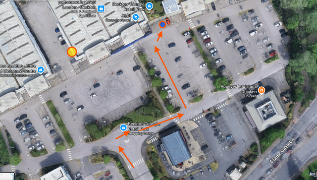 Aldi Beckton Triangle Retail Park map.png
