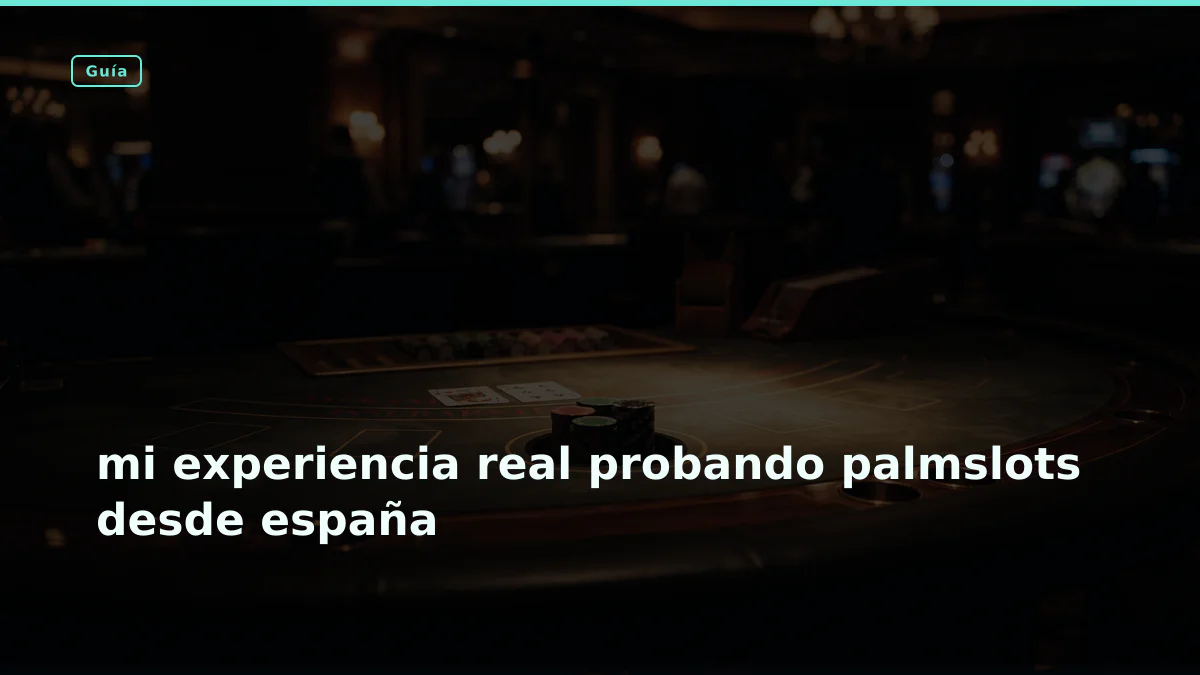 mi experiencia real probando palmslots desde españa