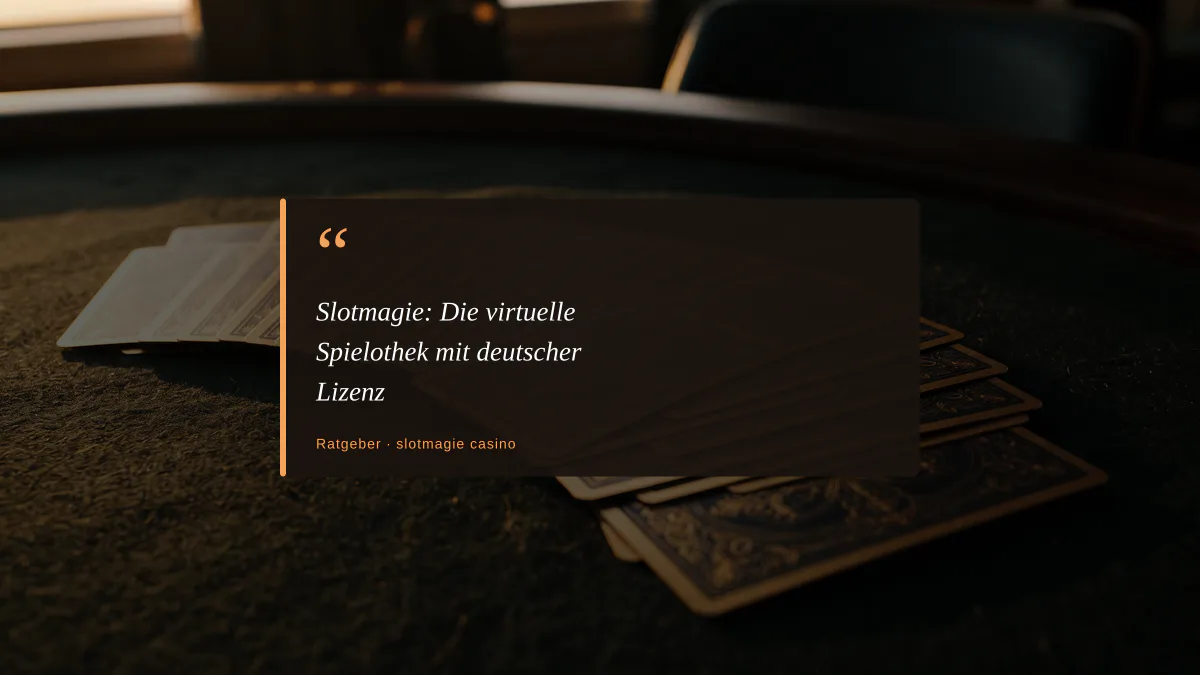 Slotmagie: Die virtuelle Spielothek mit deutscher Lizenz