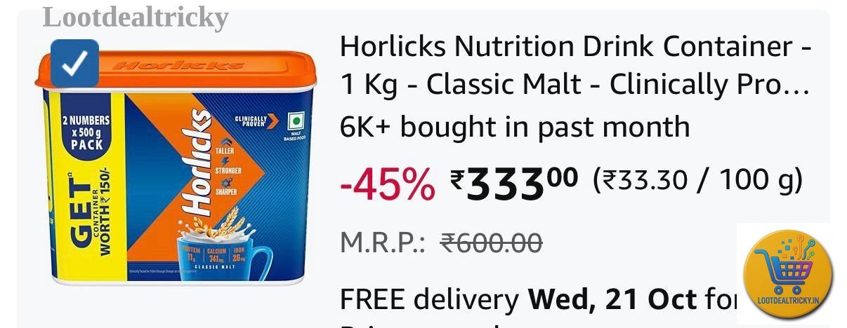 Horlicks Nutrition Drink | Limited Time Loot Offer Horlicks Nutrition Drink | Limited Time Loot Offer