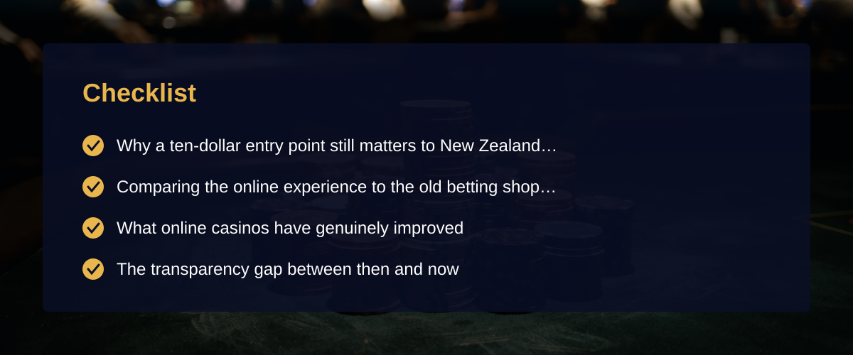 Starting small at the $10 deposit online casino: what's changed since the old days — Checklist