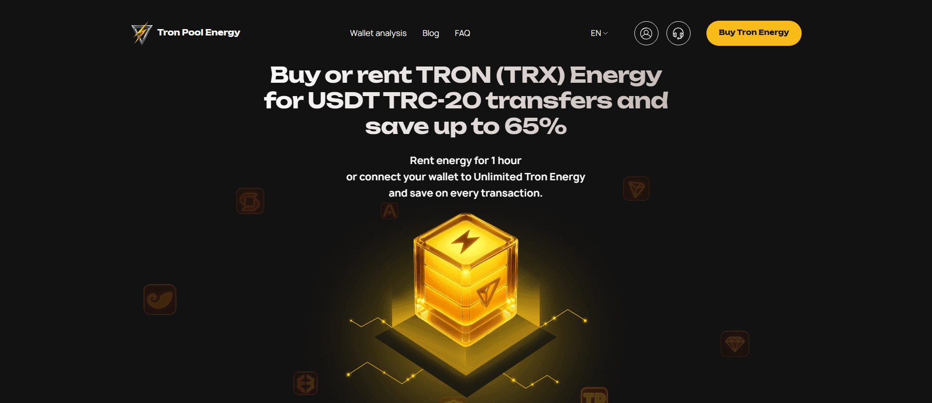 Screenshot of tronpoolenergy.com