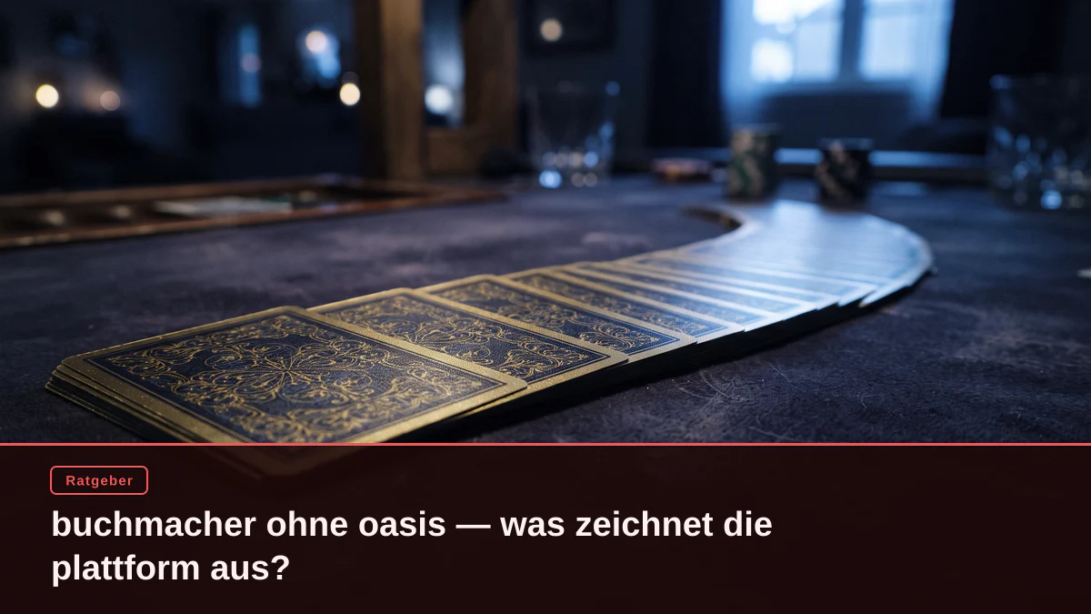 buchmacher ohne oasis — was zeichnet die plattform aus?