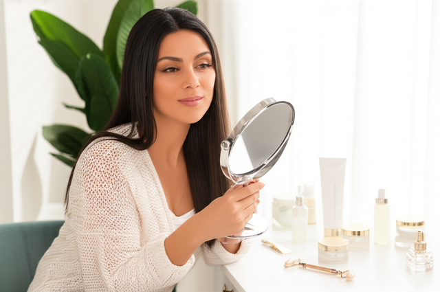 Vitamin C skincare routine for aging skin