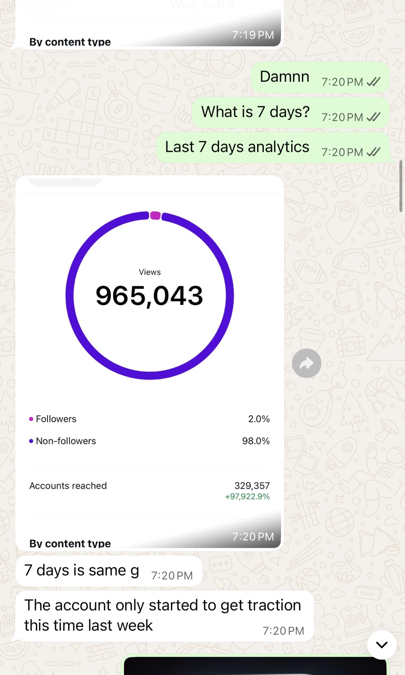 Student result screenshot