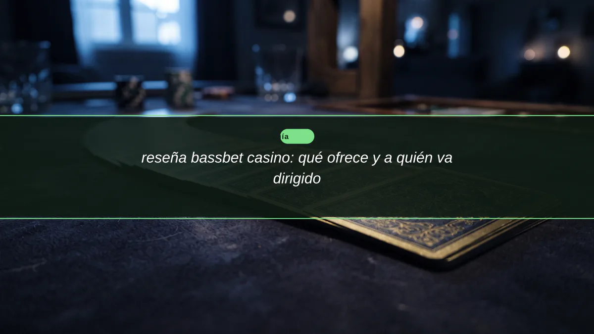 reseña bassbet casino: qué ofrece y a quién va dirigido