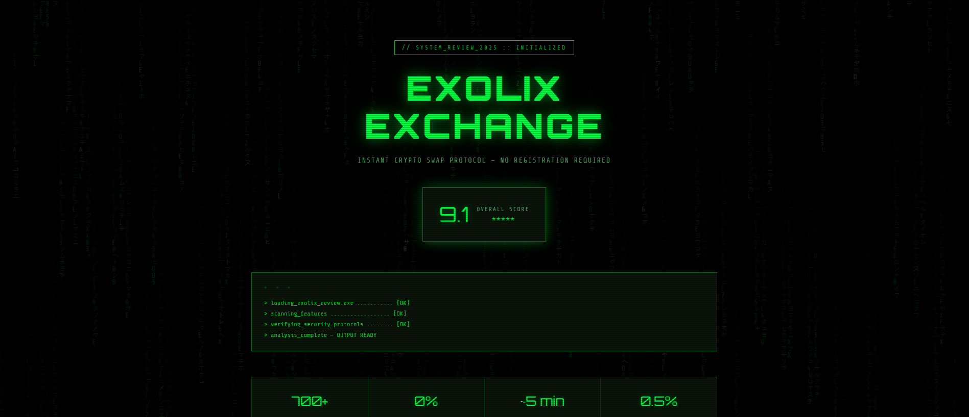 Screenshot of exolix.app