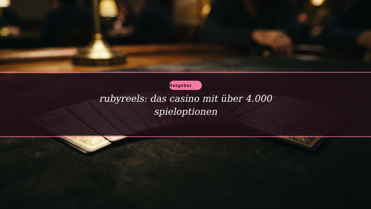 rubyreels: das casino mit über 4.000 spieloptionen