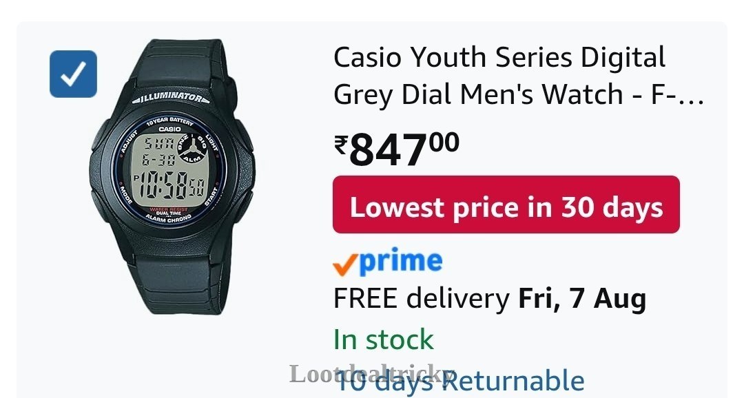 Casio Youth Series – Wonderful Discount Today @ ₹847