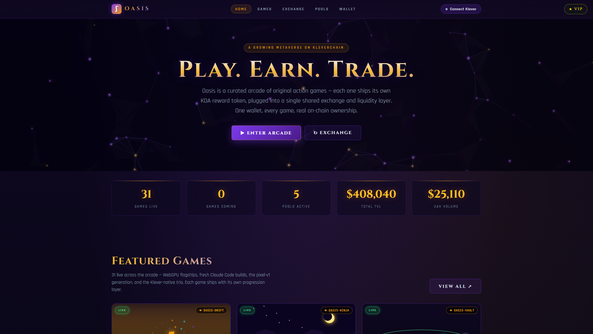 Screenshot of oasis-games.pages.dev