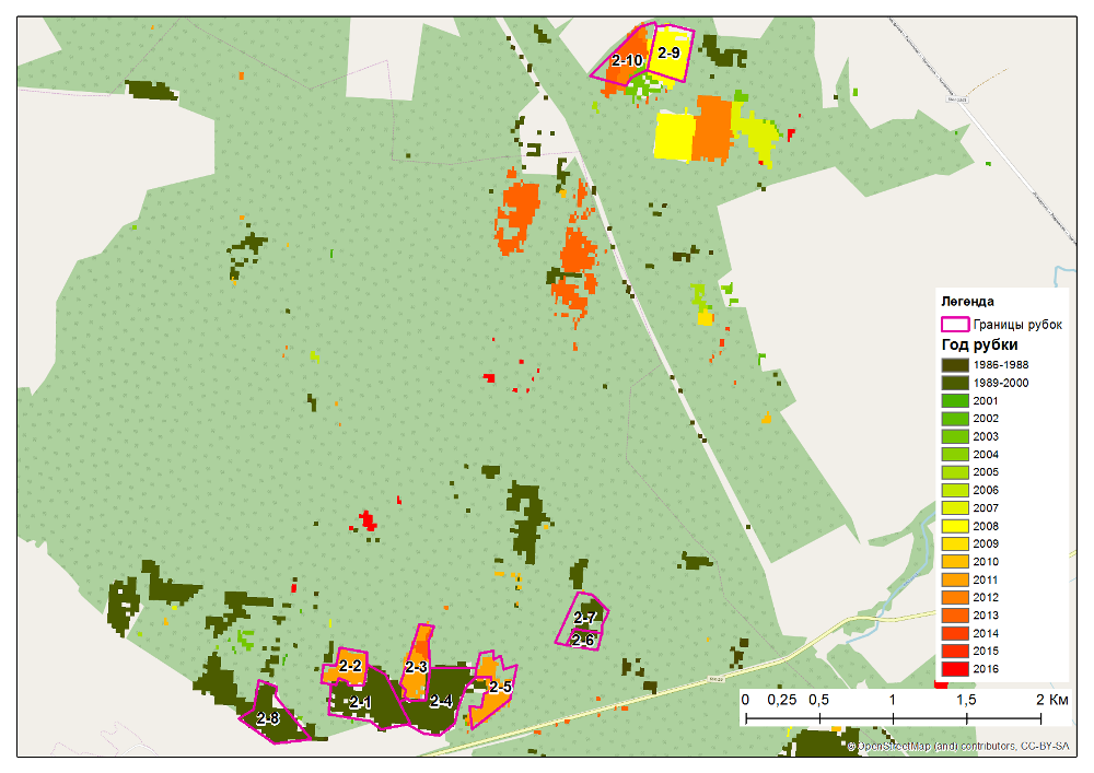 карта московского лесничества