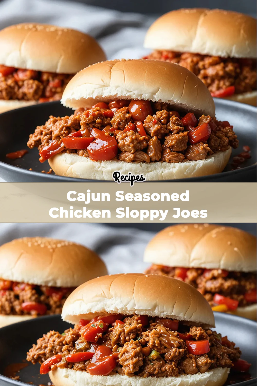 Cajun Seasoned Chicken Sloppy Joes